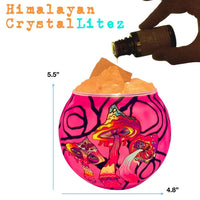 Himalayan CrystalLitez Aromatherapy Salt Lamp with UL Listed Dimmer Cord (Psychedelic Mushroom)