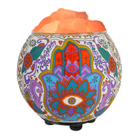 Himalayan CrystalLitez Aromatherapy Salt Lamp with Dimmer Cord (Hamsa) - himalayancrystallitez.com