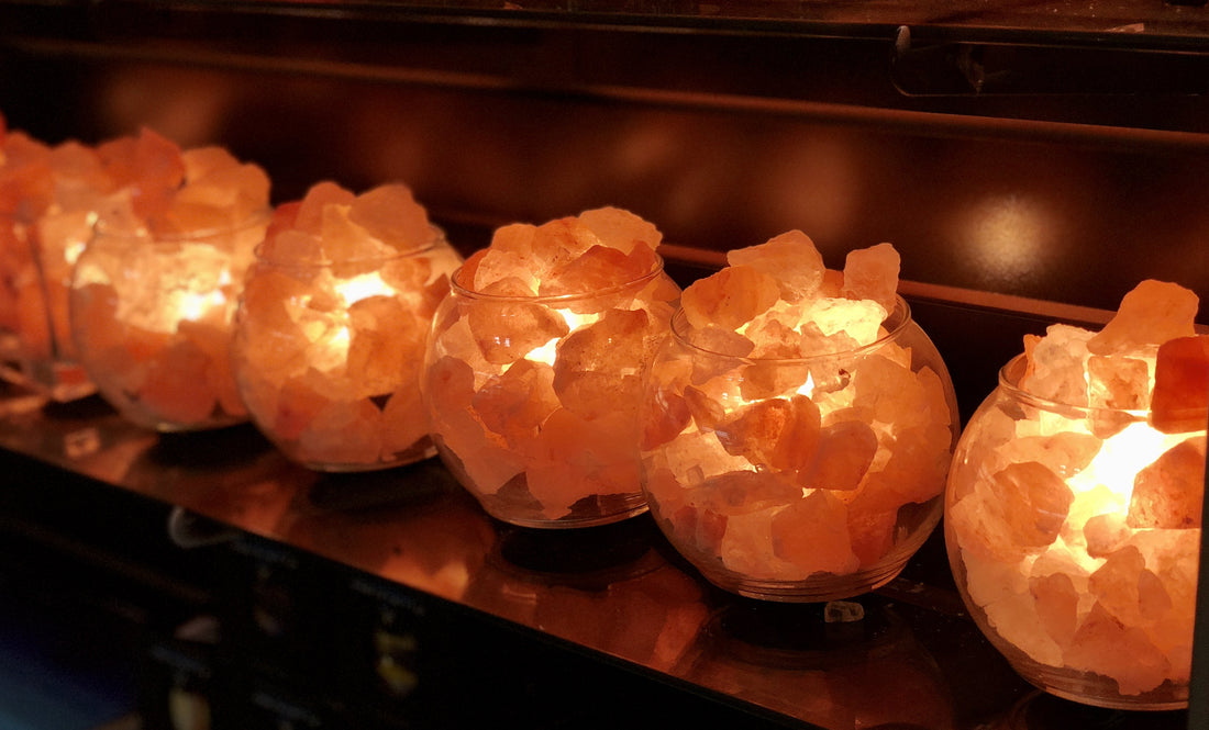 himalayan pink salt rock  lamp bowl  crystal authentic real aromatherapy  square glass stone gift