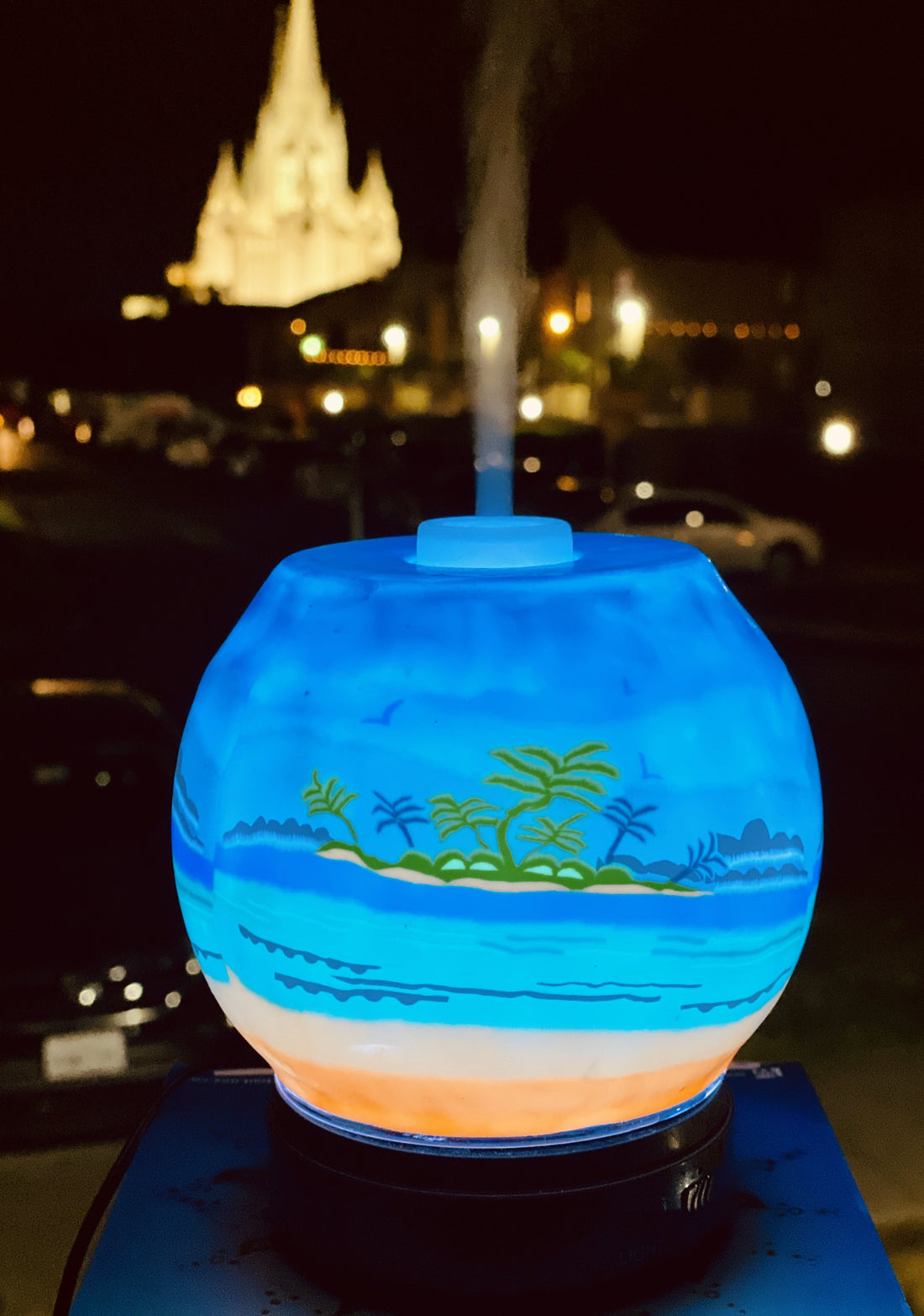 tropical beach decor essential oil diffuser lamp