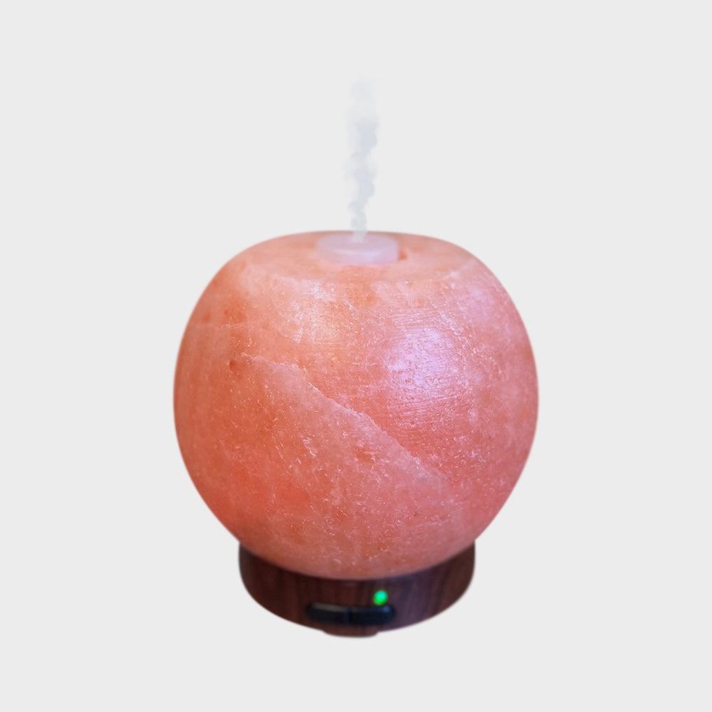 EssentialLitez Ultrasonic Himalayan Salt Bowl Essential Oil Diffuser ( Handmade )
