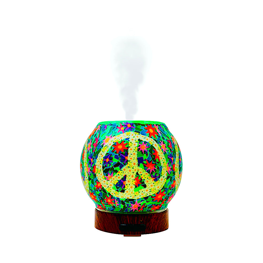 peace sign essential oil diffuser decor gift handmade ceramic aromatherapy warmer burner
