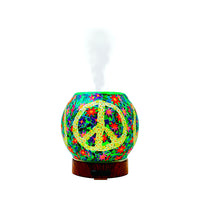 peace sign essential oil diffuser decor gift handmade ceramic aromatherapy warmer burner