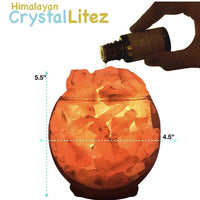 Himalayan CrystalLitez Aromatherapy Salt Lamp with Dimmer Cord (Clear Sphere) - himalayancrystallitez.com
