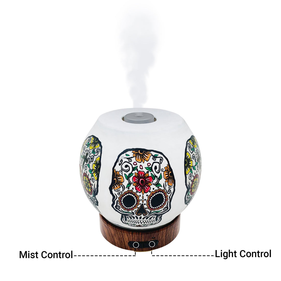 sugar skull color changing diffuser for essential oils aromatherapy ultrasonic handmade fancy