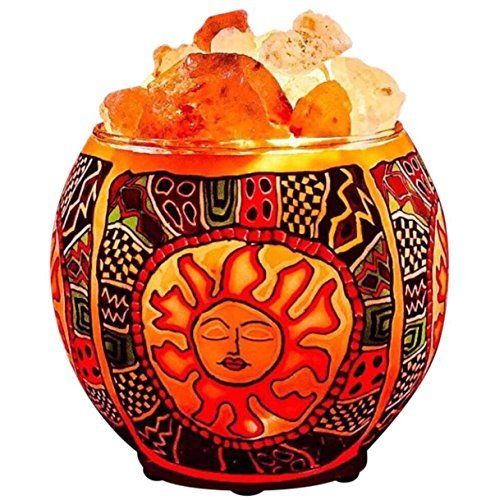 Himalayan CrystalLitez Aromatherapy Salt Lamp with Dimmer Cord (Ethnic Sun) - himalayancrystallitez.com