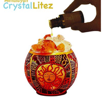 Himalayan CrystalLitez Aromatherapy Salt Lamp with Dimmer Cord (Ethnic Sun) - himalayancrystallitez.com