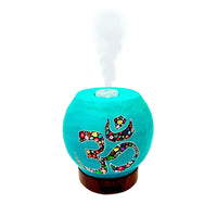 om essential oil diffuser handmade glass namaste decor lamp