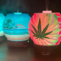 EssentialLitez Handcrafted Ultrasonic Essential Oil Diffusers (Rasta Pot Leaf)